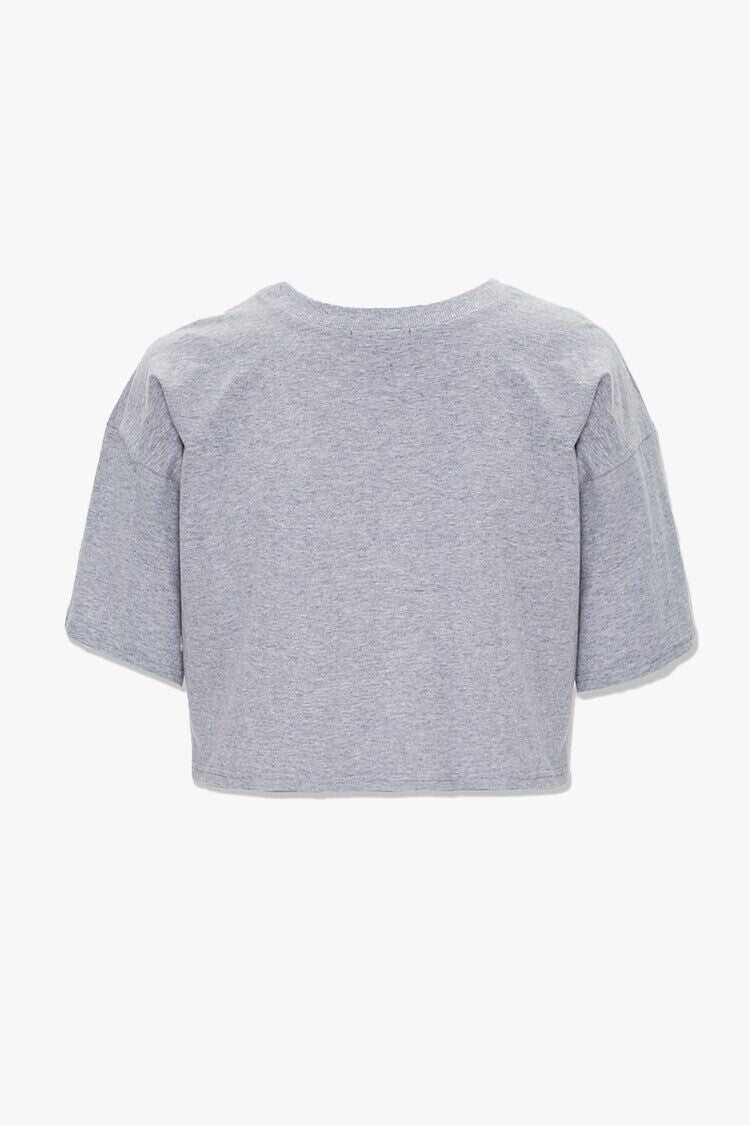  Forever 21 Plus Size Cotton Crew Tee Set - heather grey pistachio - Bonton