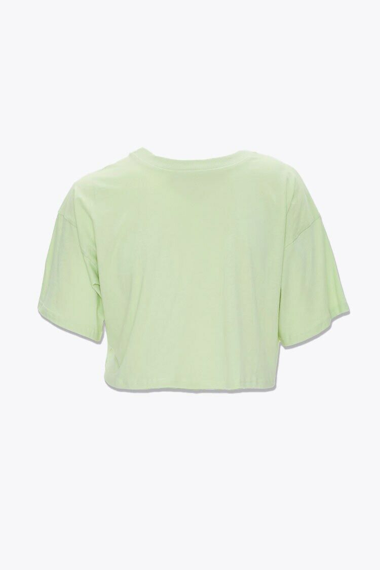  Forever 21 Plus Size Cotton Crew Tee Set - heather grey pistachio - Bonton