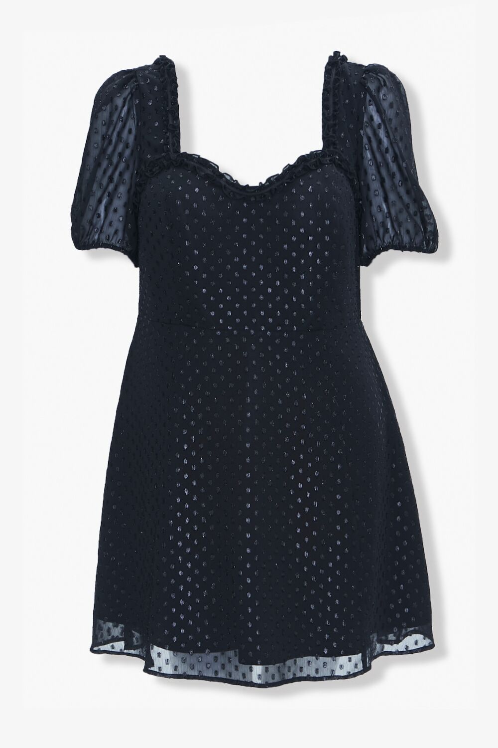  Forever 21 Plus Size Polka Dot Sweetheart Dress - black - Bonton