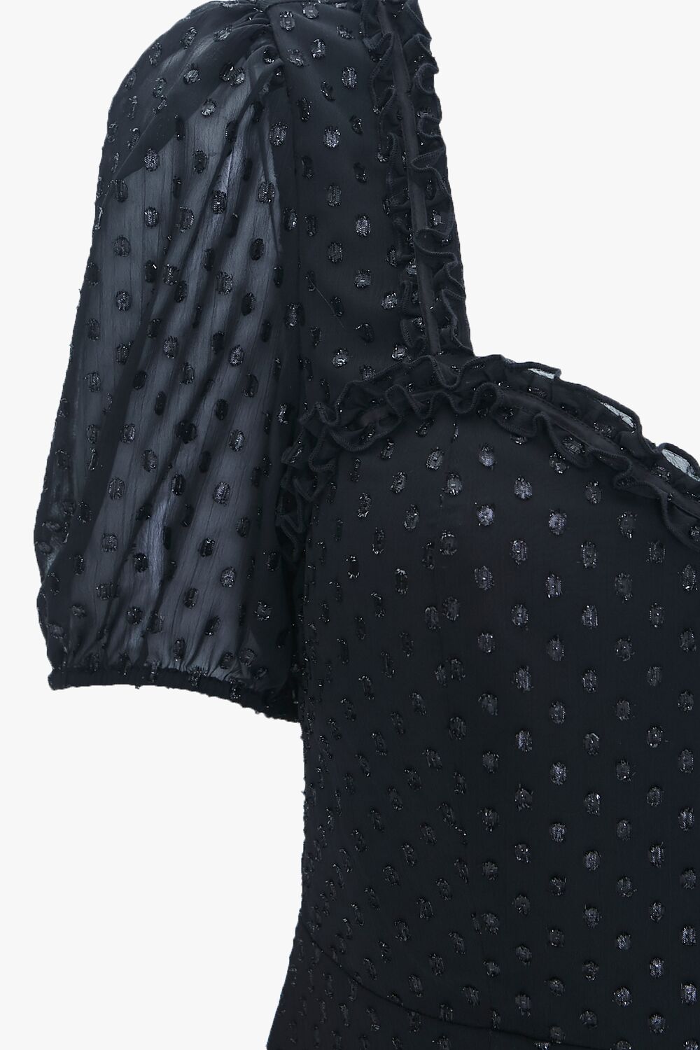  Forever 21 Plus Size Polka Dot Sweetheart Dress - black - Bonton