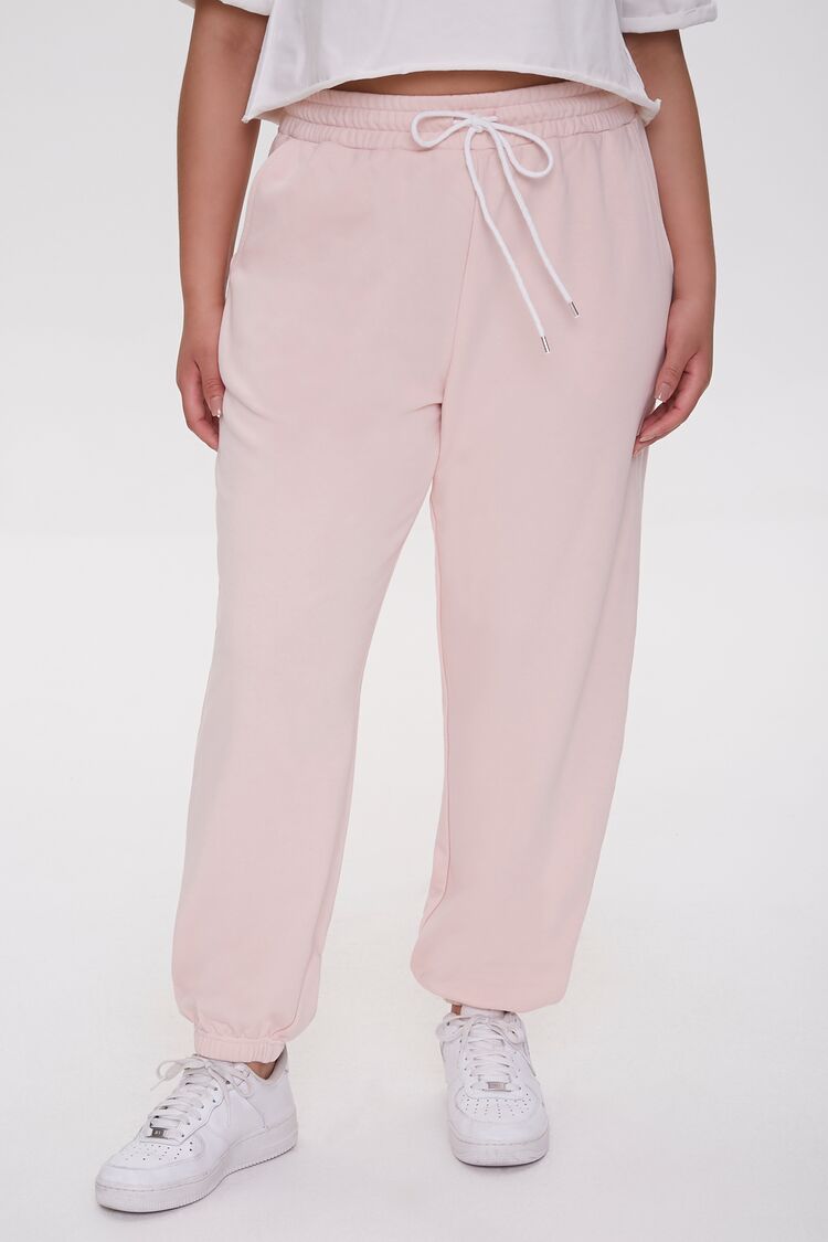  Forever 21 Plus Size Fleece Joggers - rose - Bonton
