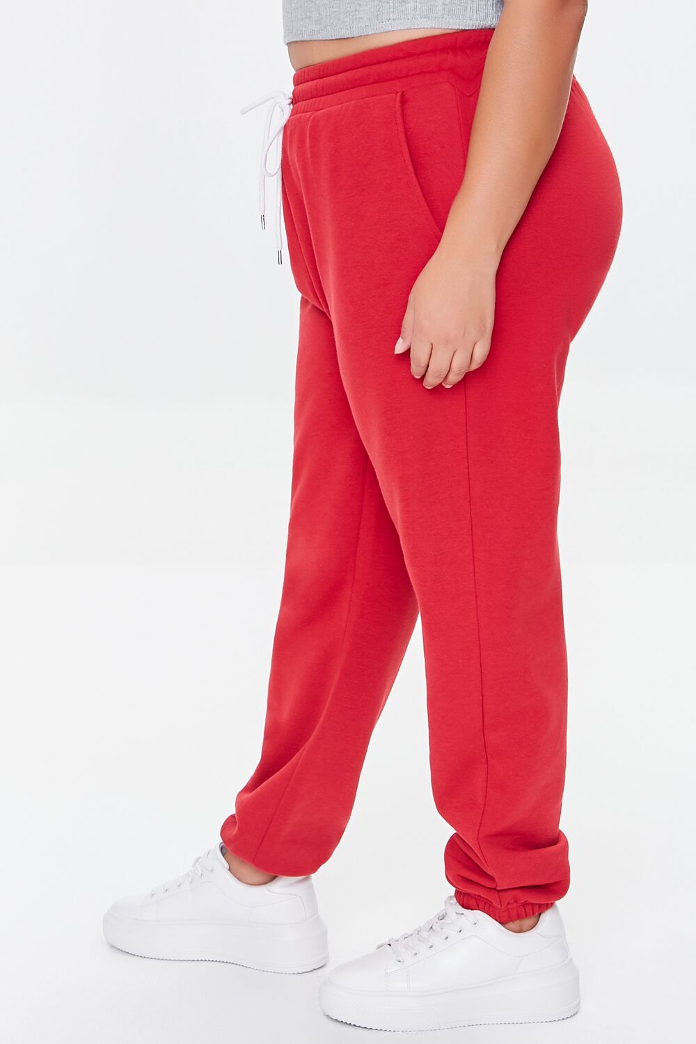  Forever 21 Plus Size Fleece Joggers - rose - Bonton