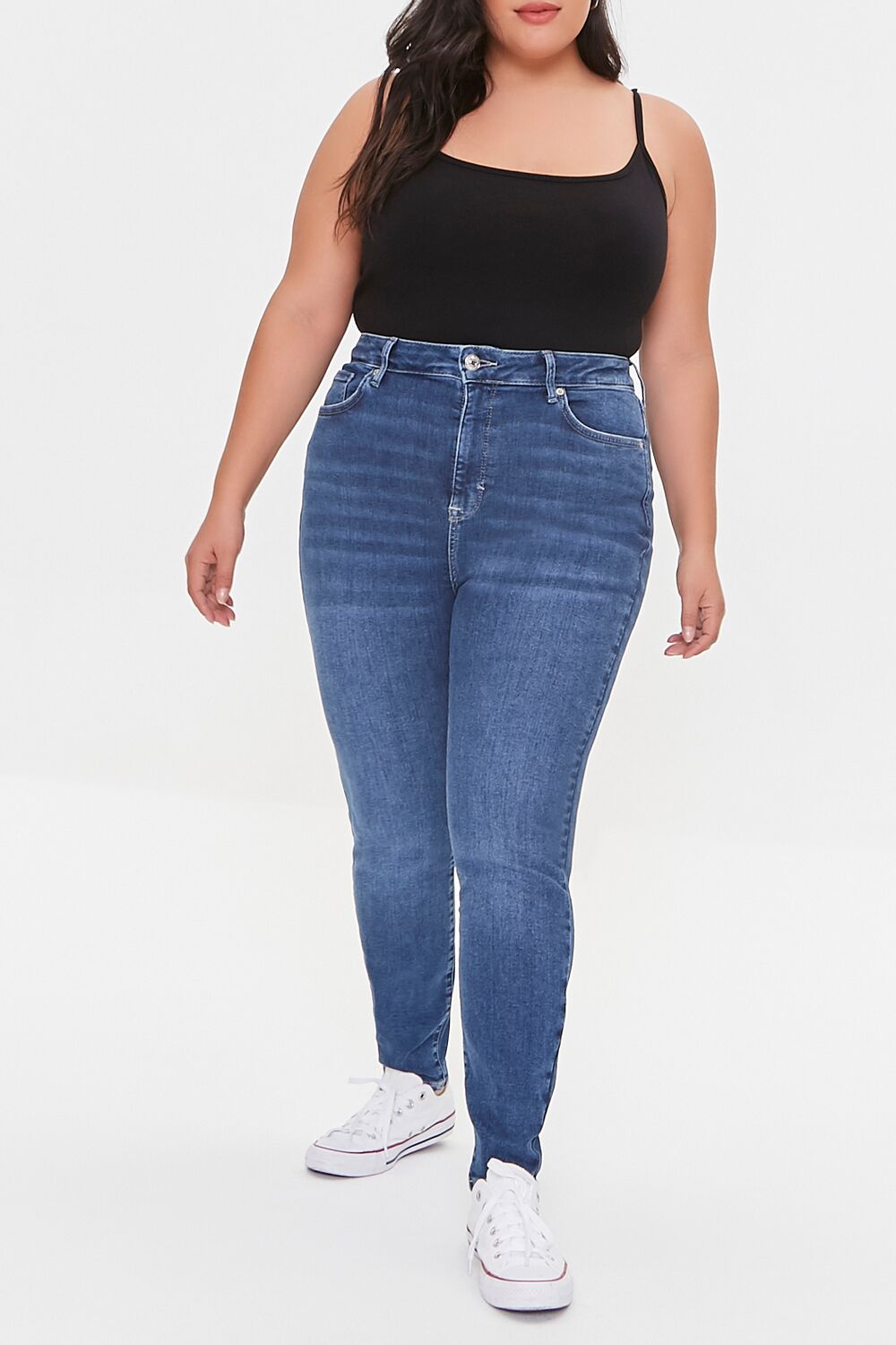  Forever 21 Plus Size Basic Cami Bodysuit - dusty pink - Bonton