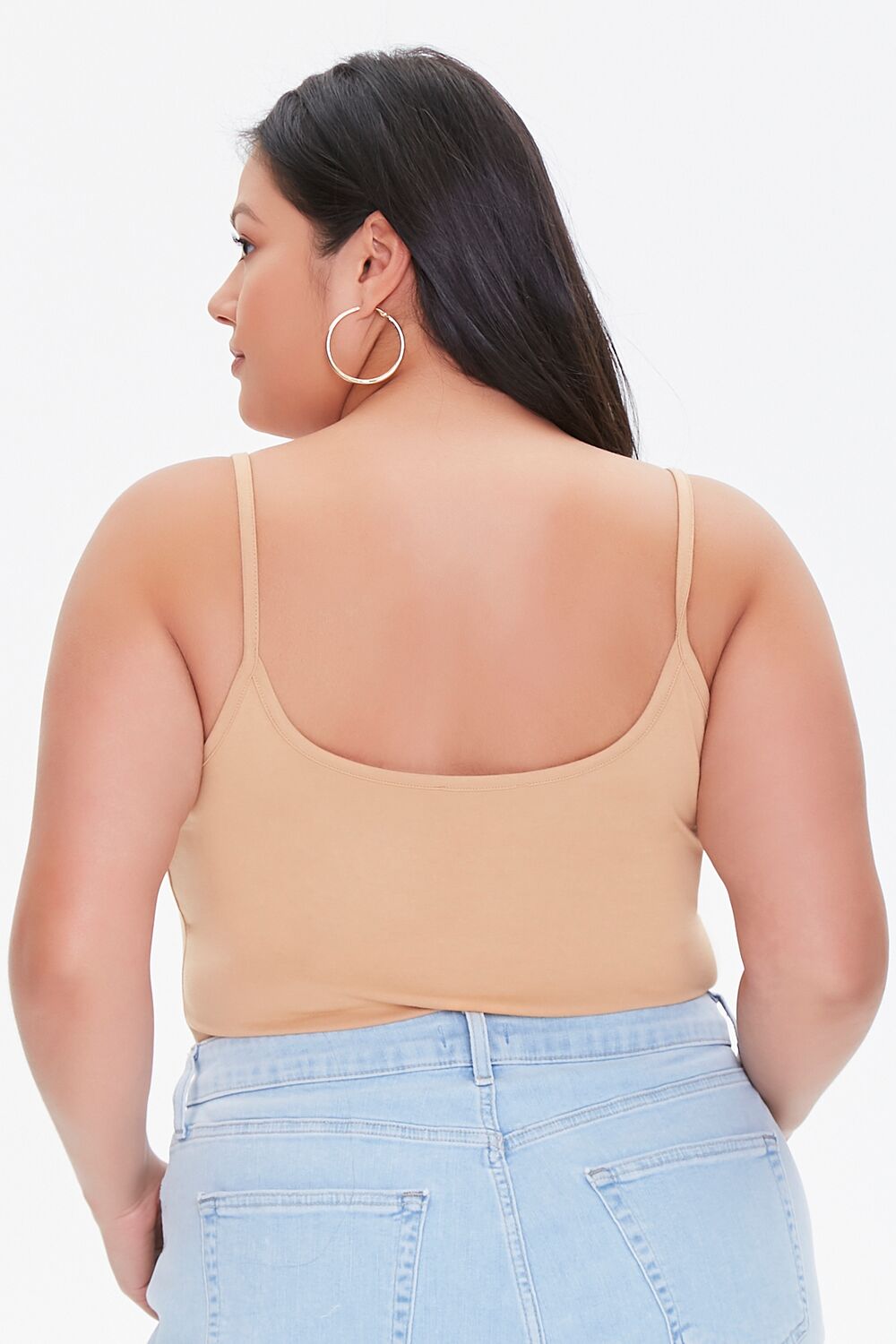  Forever 21 Plus Size Basic Cami Bodysuit - dusty pink - Bonton