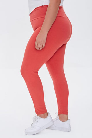 Plus Size Basic High-Rise Leggings