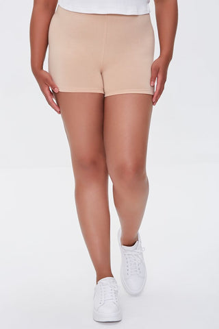 Plus Size Basic Cotton Hot Shorts