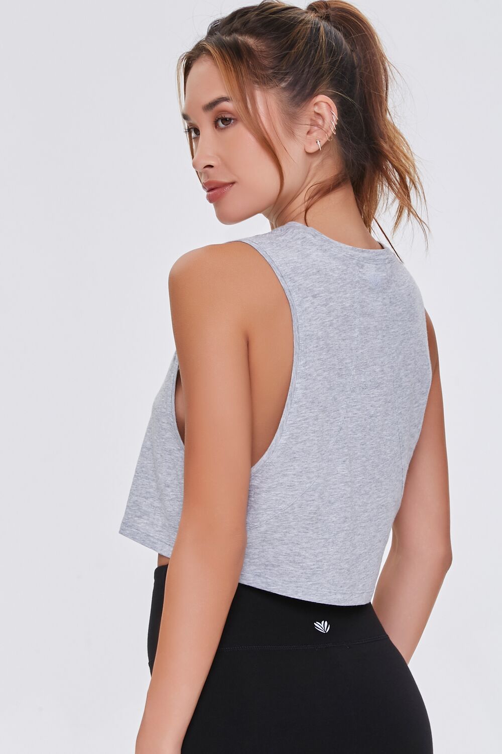  Forever 21 Cropped Muscle Tee - heather grey - Bonton