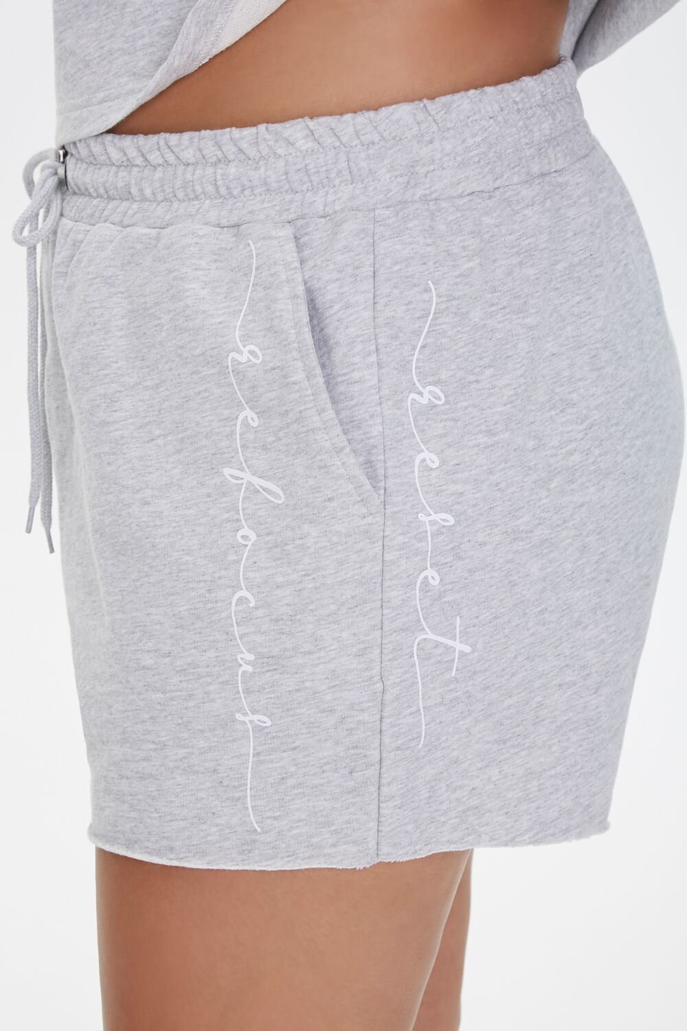  Forever 21 Plus Size Active Graphic Shorts - heather grey - Bonton
