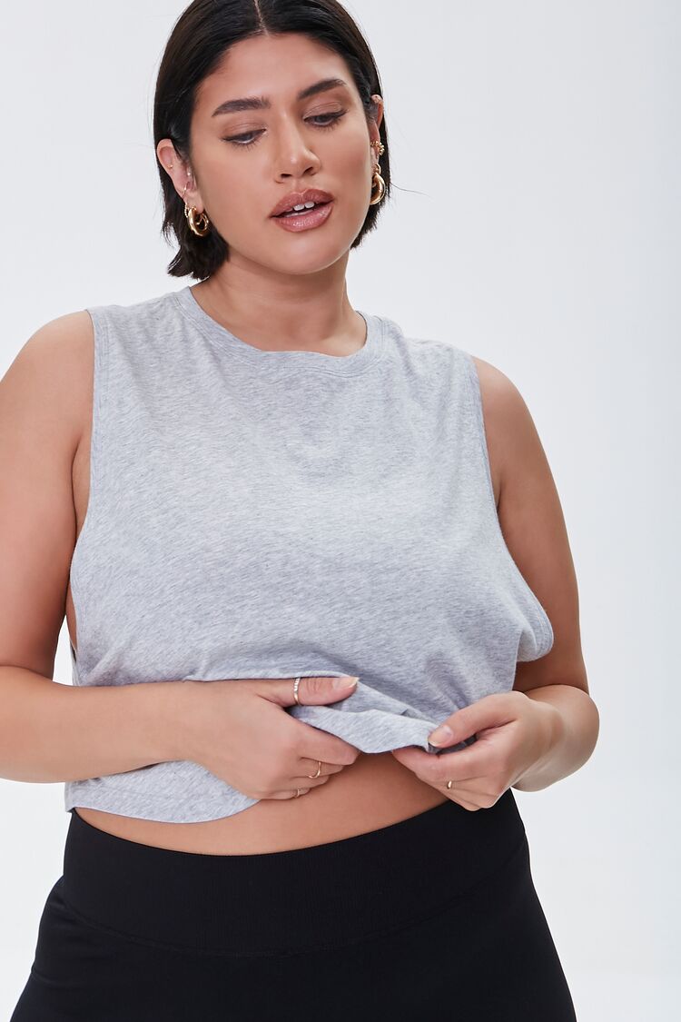  Forever 21 Plus Size Active Muscle Tee - heather grey - Bonton