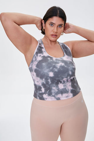 Plus Size Active Tie-Dye Tank Top