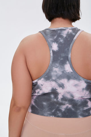 Plus Size Active Tie-Dye Tank Top