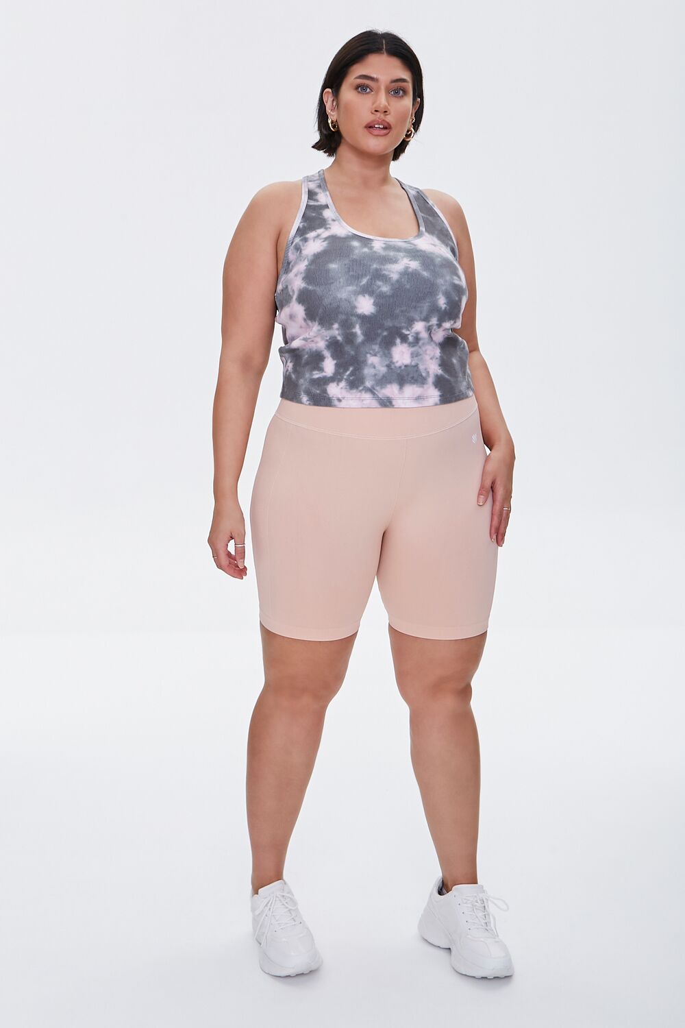  Forever 21 Plus Size Active Tie-Dye Tank Top - black pink - Bonton