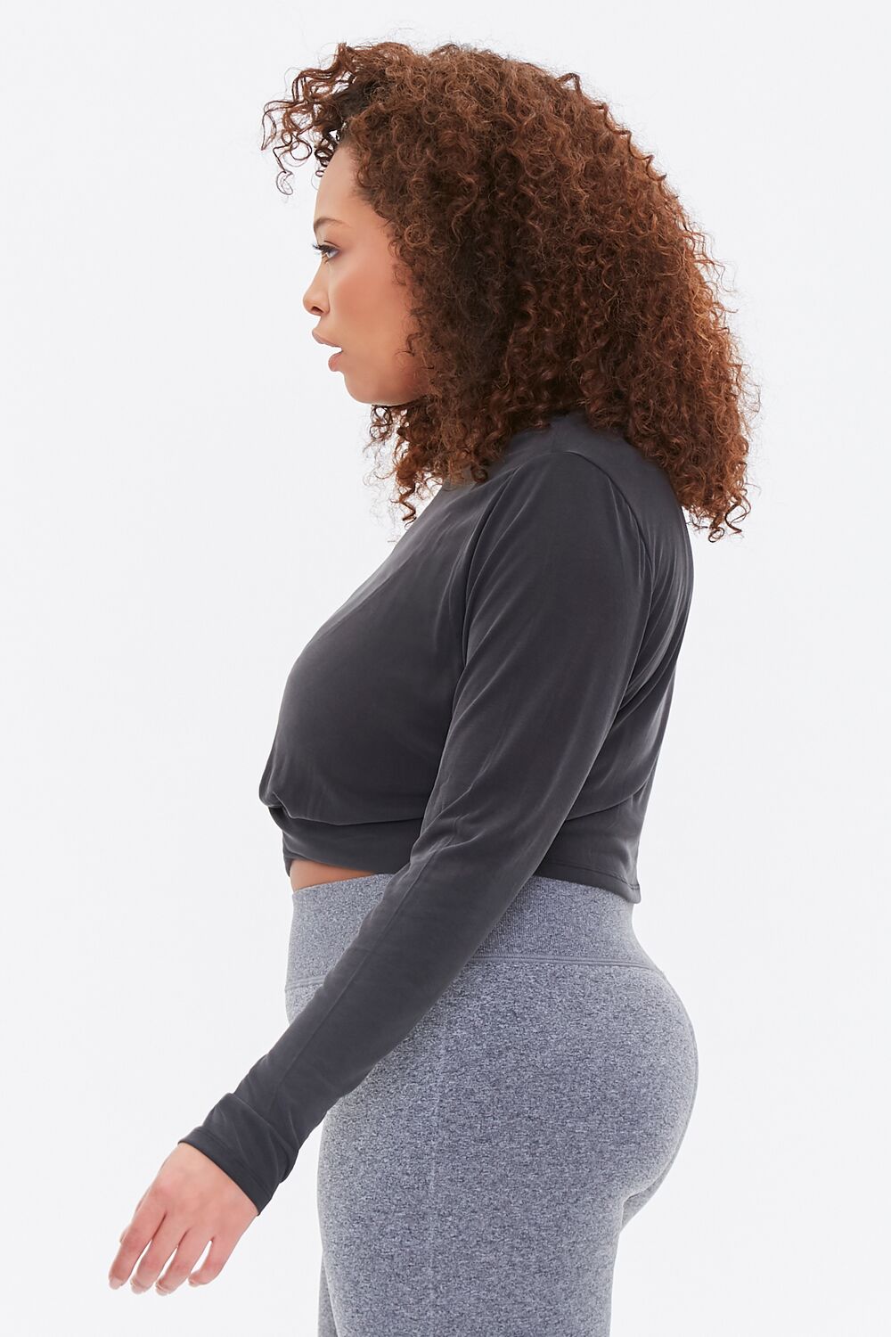  Forever 21 Plus Size Active Twisted Top - black - Bonton