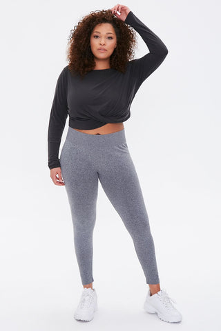 Plus Size Active Twisted Top