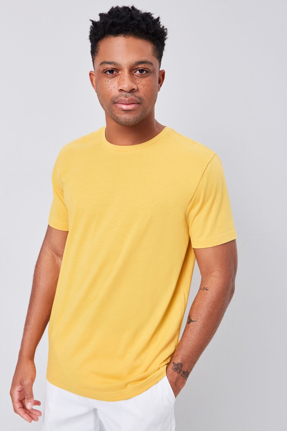  Forever 21 Basic Organically Grown Cotton Tee - red - Bonton