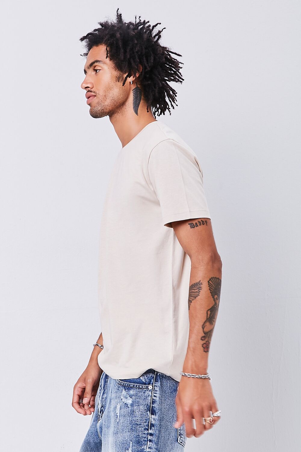  Forever 21 Basic Organically Grown Cotton Tee - red - Bonton