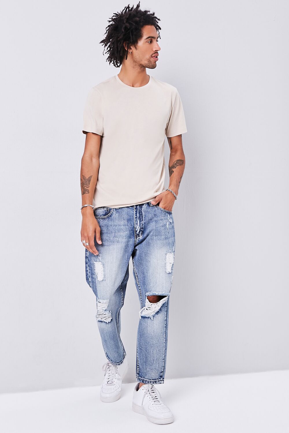  Forever 21 Basic Organically Grown Cotton Tee - red - Bonton