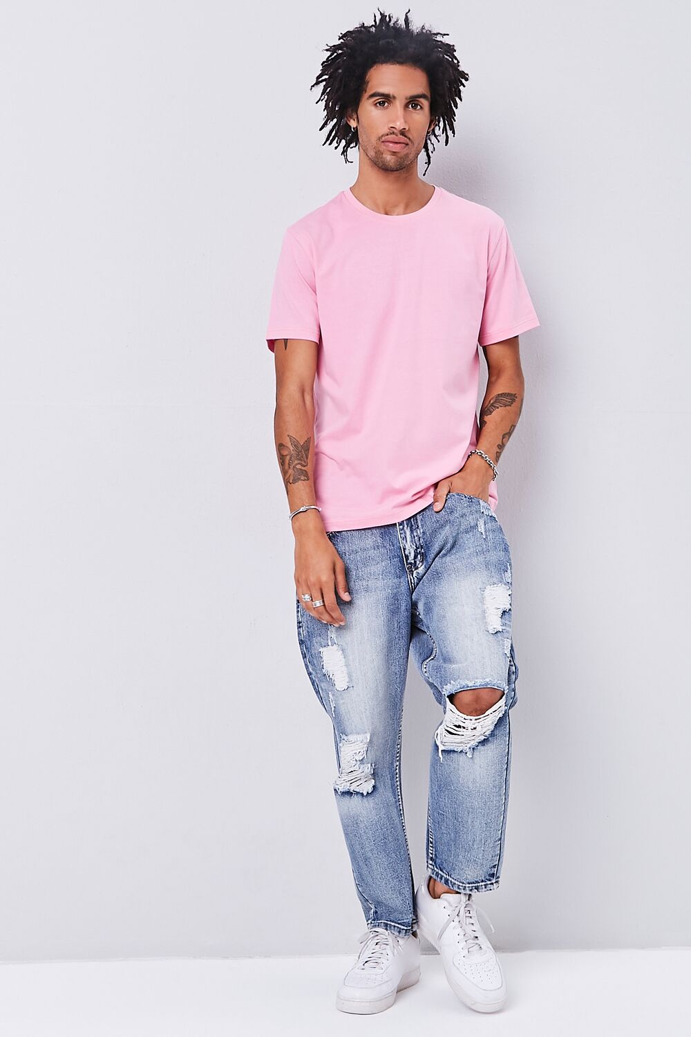  Forever 21 Basic Organically Grown Cotton Tee - red - Bonton
