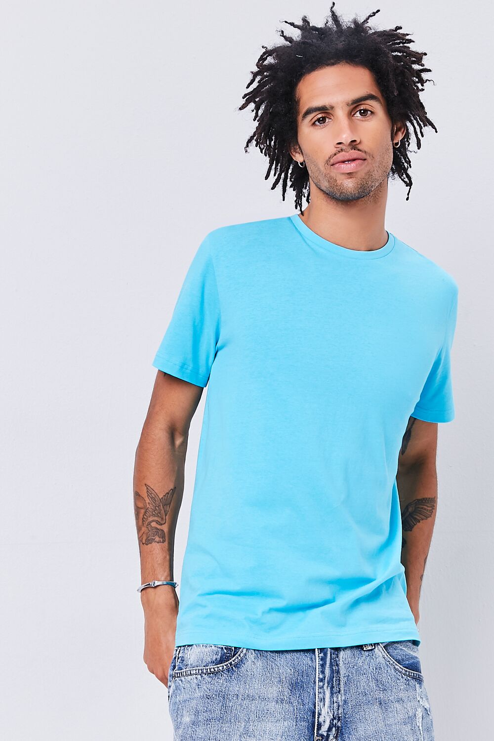  Forever 21 Basic Organically Grown Cotton Tee - red - Bonton