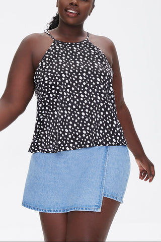 Plus Size Spotted Cami