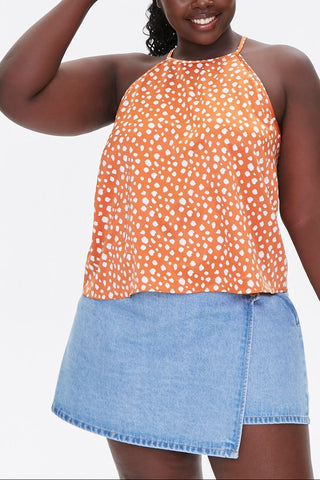 Plus Size Spotted Cami