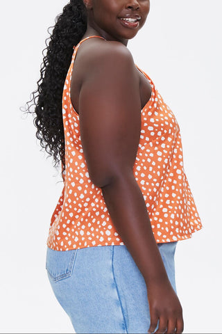 Plus Size Spotted Cami