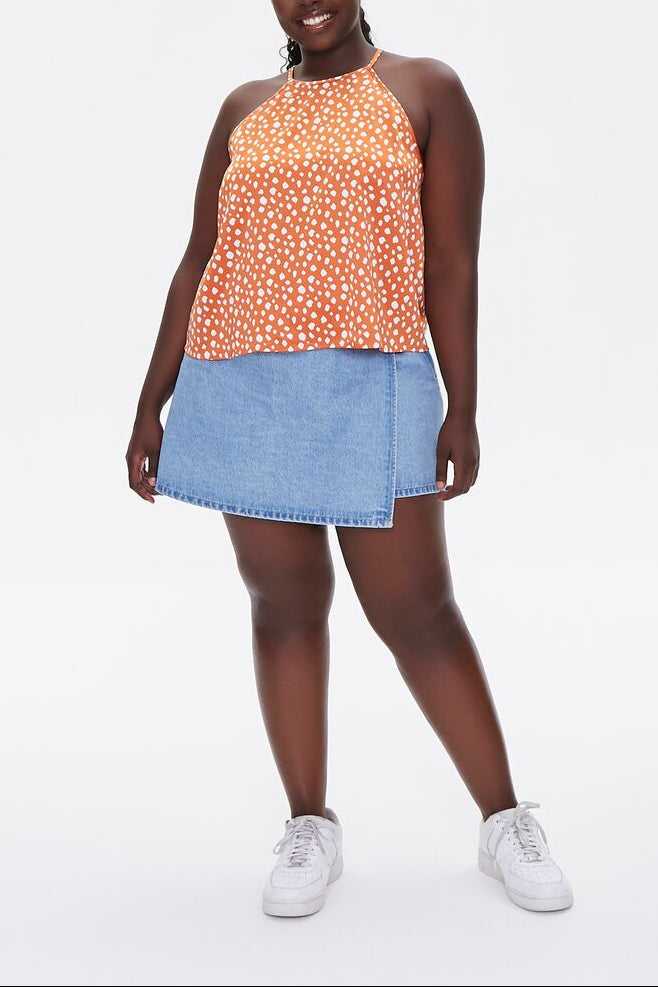  Forever 21 Plus Size Spotted Cami - black white - Bonton