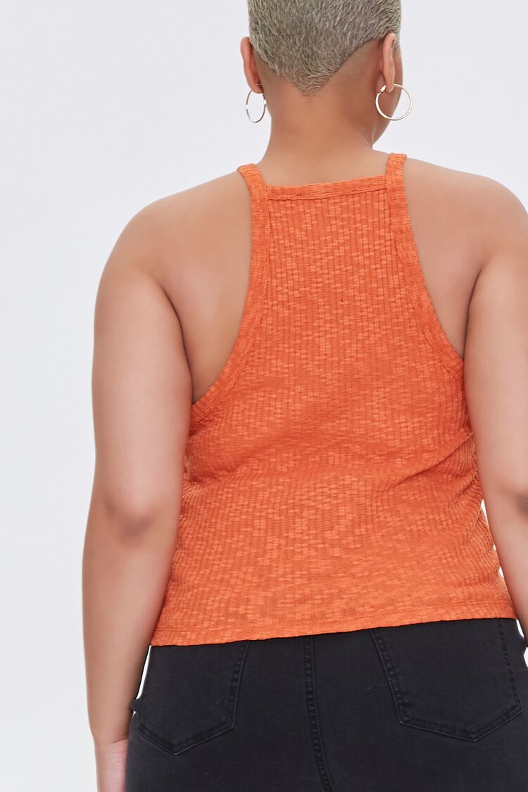  Forever 21 Plus Size Ribbed Slub Knit Cami - dark orange - Bonton