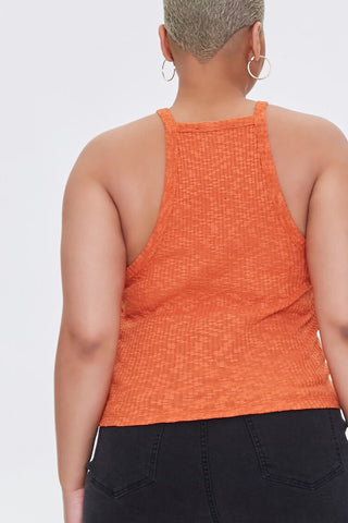 Plus Size Ribbed Slub Knit Cami