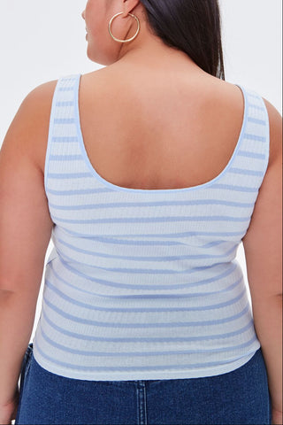 Plus Size Striped Tank Top