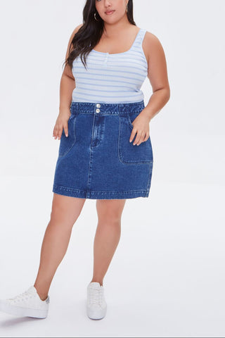 Plus Size Striped Tank Top