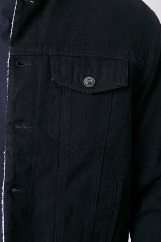 Denim Faux Shearling Jacket