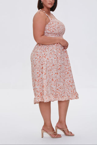 Plus Size Floral Print Dress