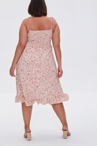Plus Size Floral Print Dress
