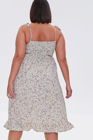 Plus Size Floral Print Dress
