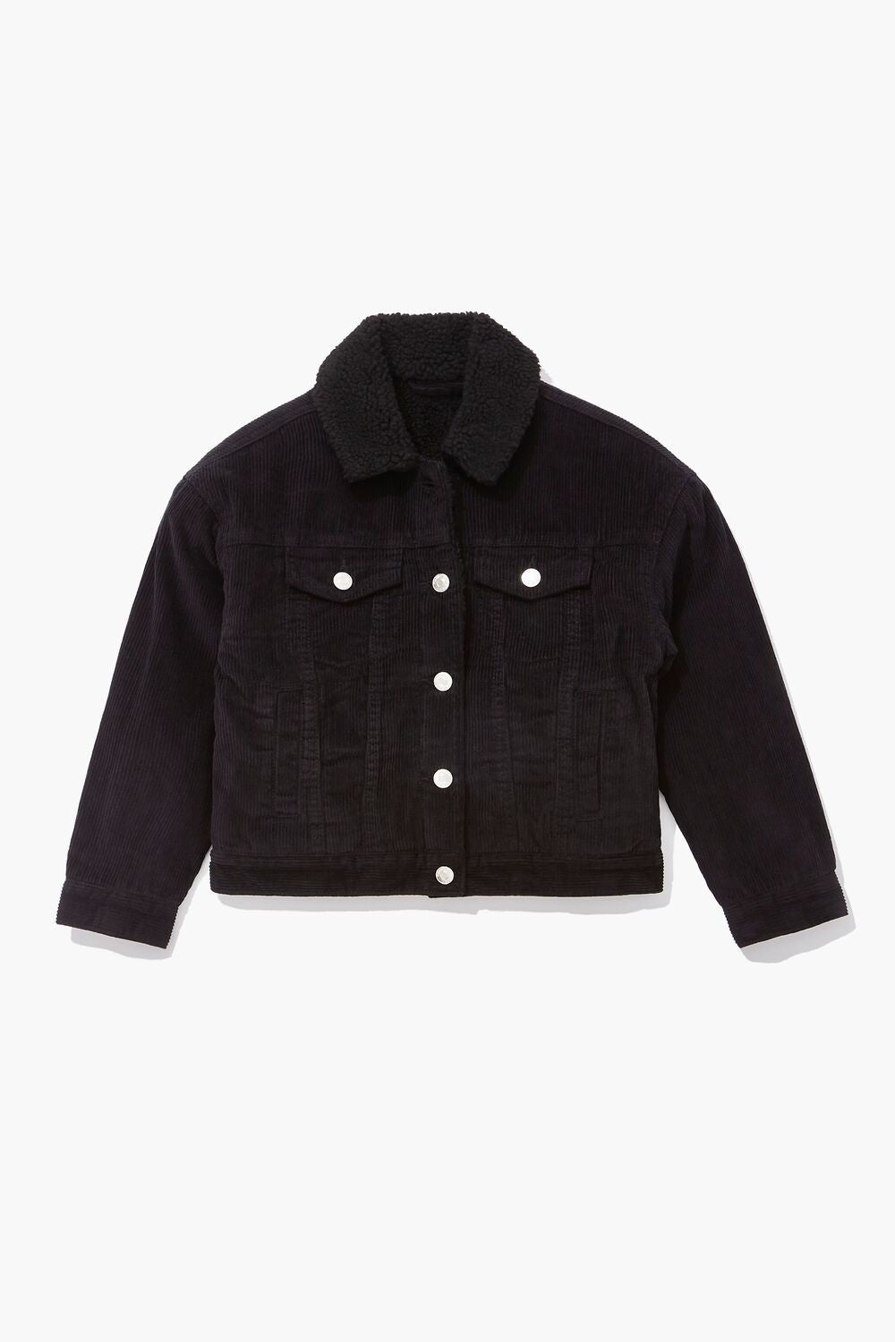  Forever 21 Kids Corduroy Buttoned Jacket (Girls + Boys) - black-swatch - Bonton