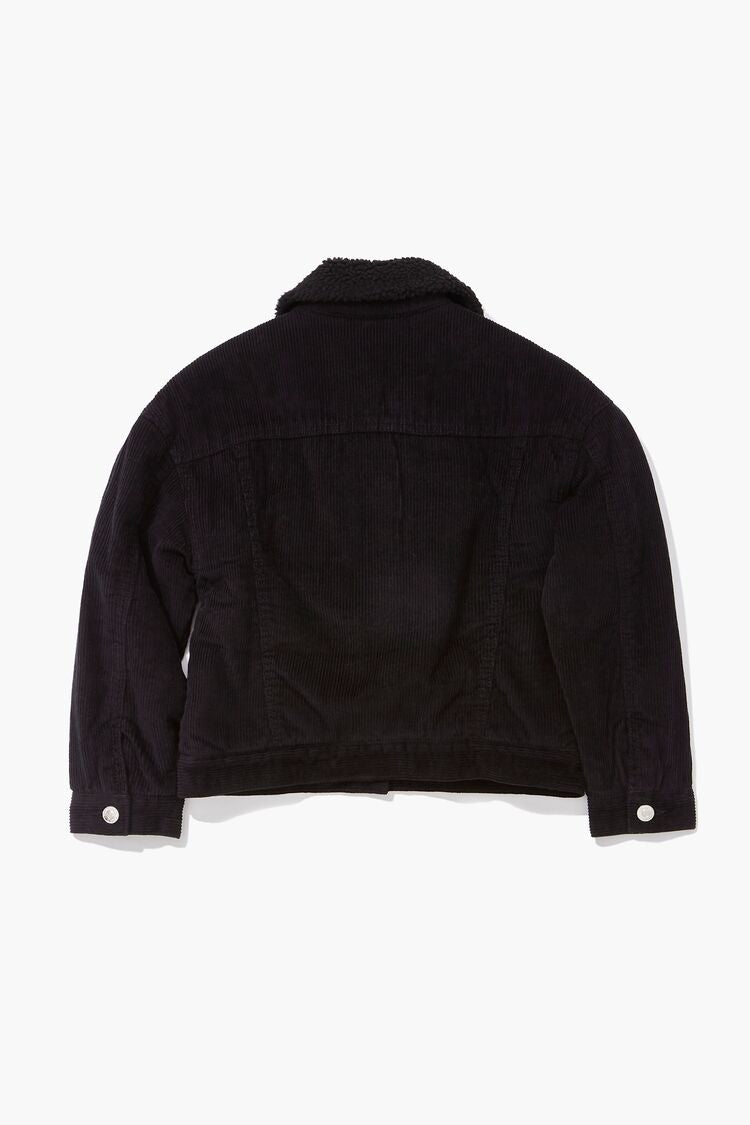  Forever 21 Kids Corduroy Buttoned Jacket (Girls + Boys) - black-swatch - Bonton