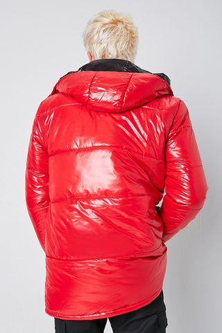 Nylon Hooded Puffer Jacket