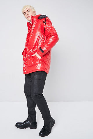 Nylon Hooded Puffer Jacket