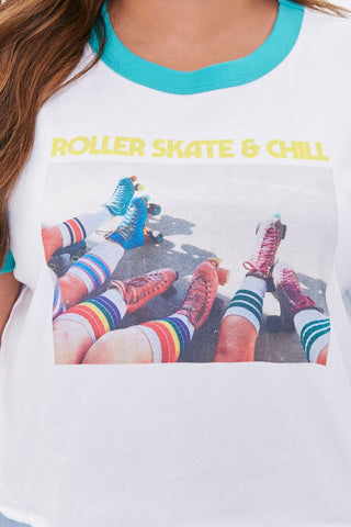 Plus Size Moxi Skates Ringer Tee