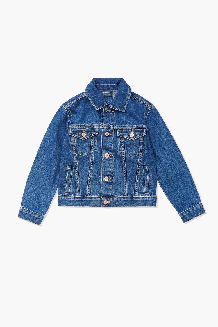  Forever 21 Kids Cotton Jacket (Girls + Boys) - medium-denim - Bonton