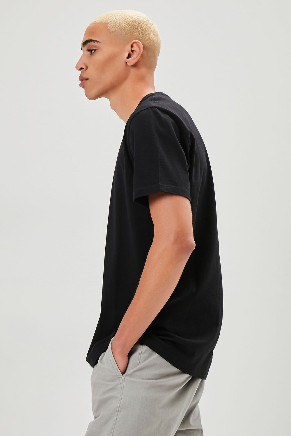  Forever 21 Basic Organically Grown Cotton Tee - black - Bonton