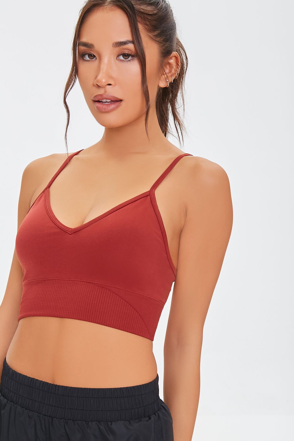  Forever 21 Seamless Sports Bra - brick - Bonton
