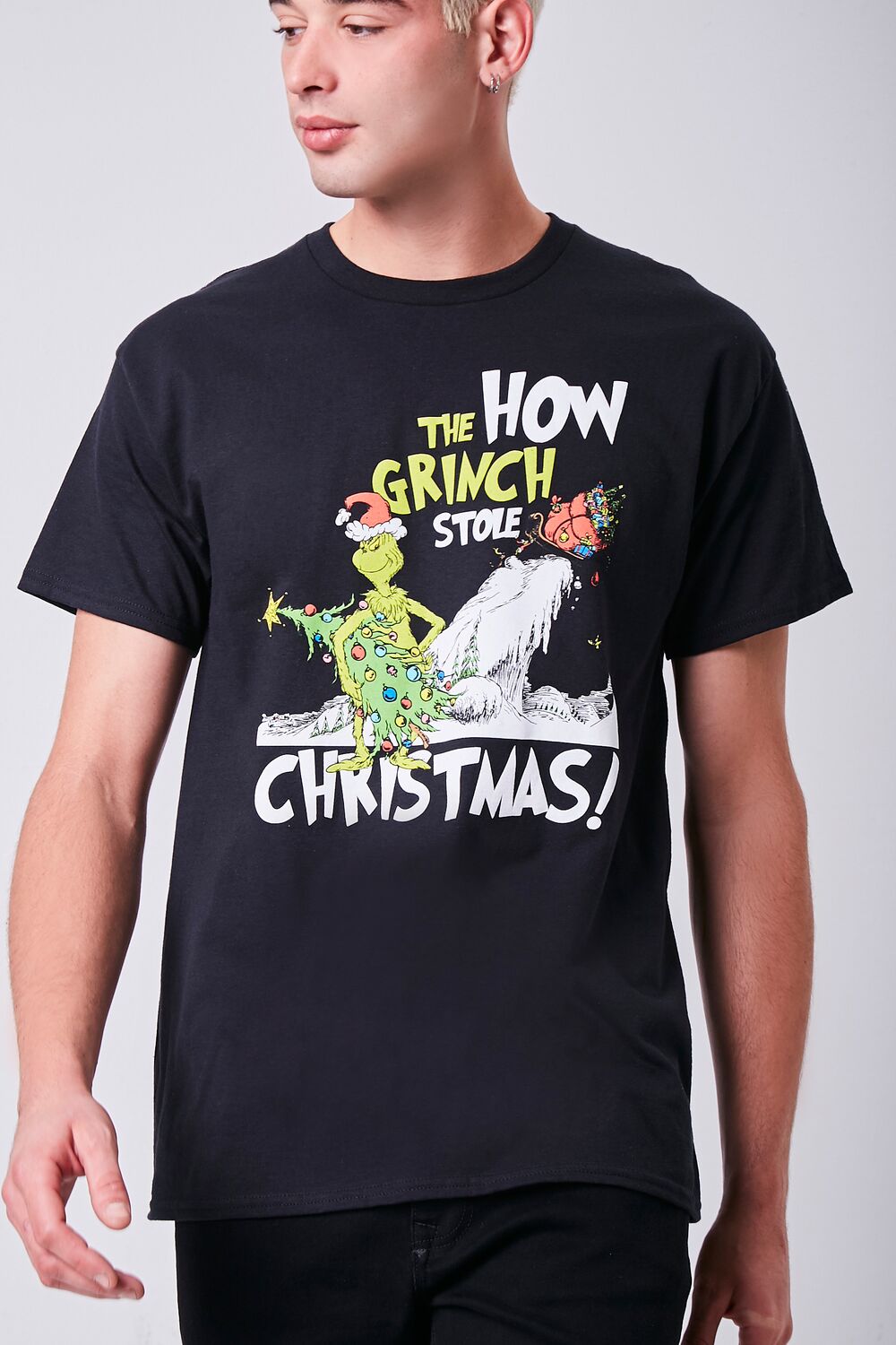  Forever 21 The Grinch Graphic Crew Neck Tee - black multi - Bonton
