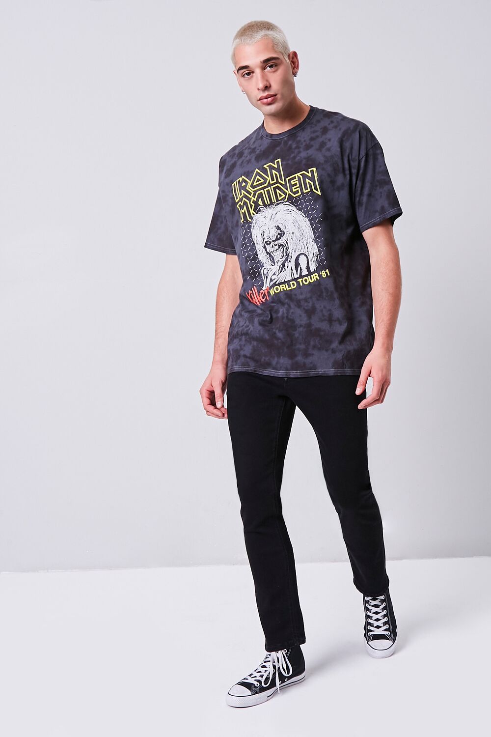  Forever 21 Iron Maiden Tour Graphic Tee - black multi - Bonton
