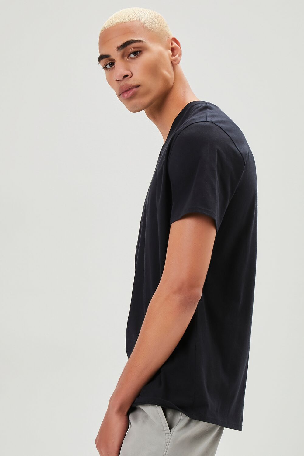  Forever 21 Basic Organically Grown Cotton Tee - black - Bonton
