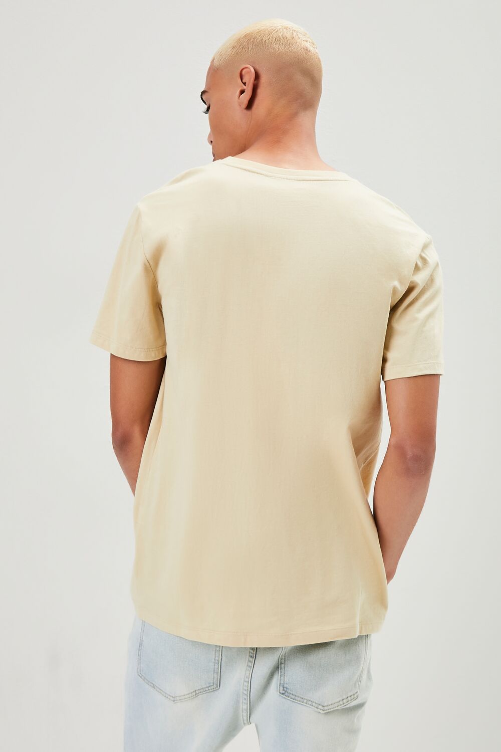  Forever 21 Basic Organically Grown Cotton Tee - khaki - Bonton