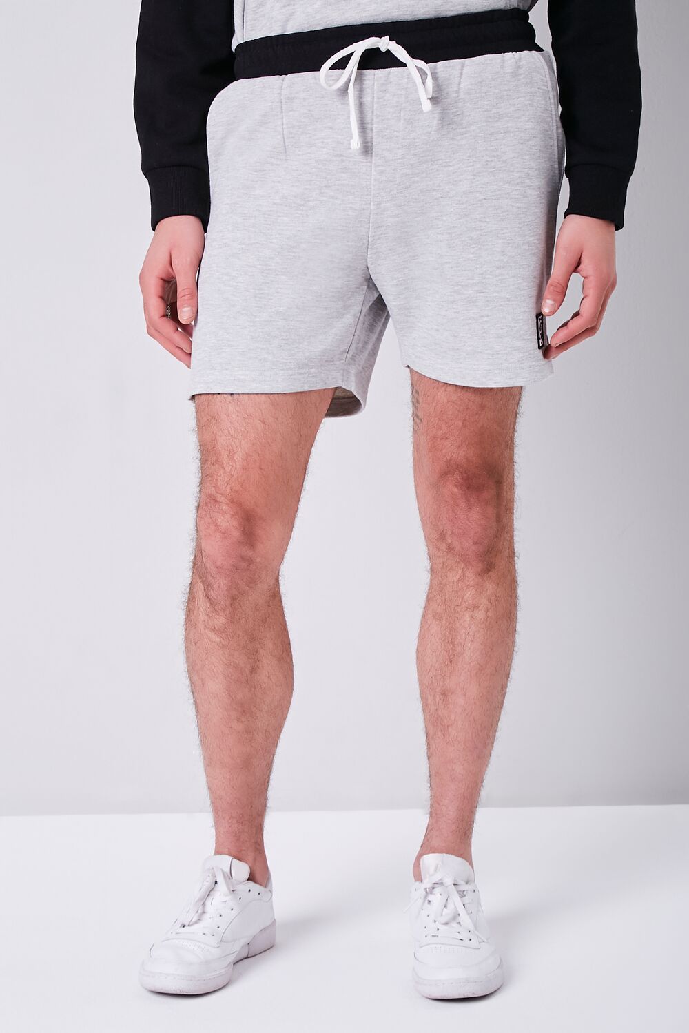  Forever 21 Embroidered Hazy Daze Shorts - heather-grey-black - Bonton