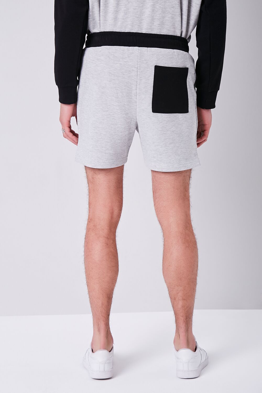  Forever 21 Embroidered Hazy Daze Shorts - heather-grey-black - Bonton