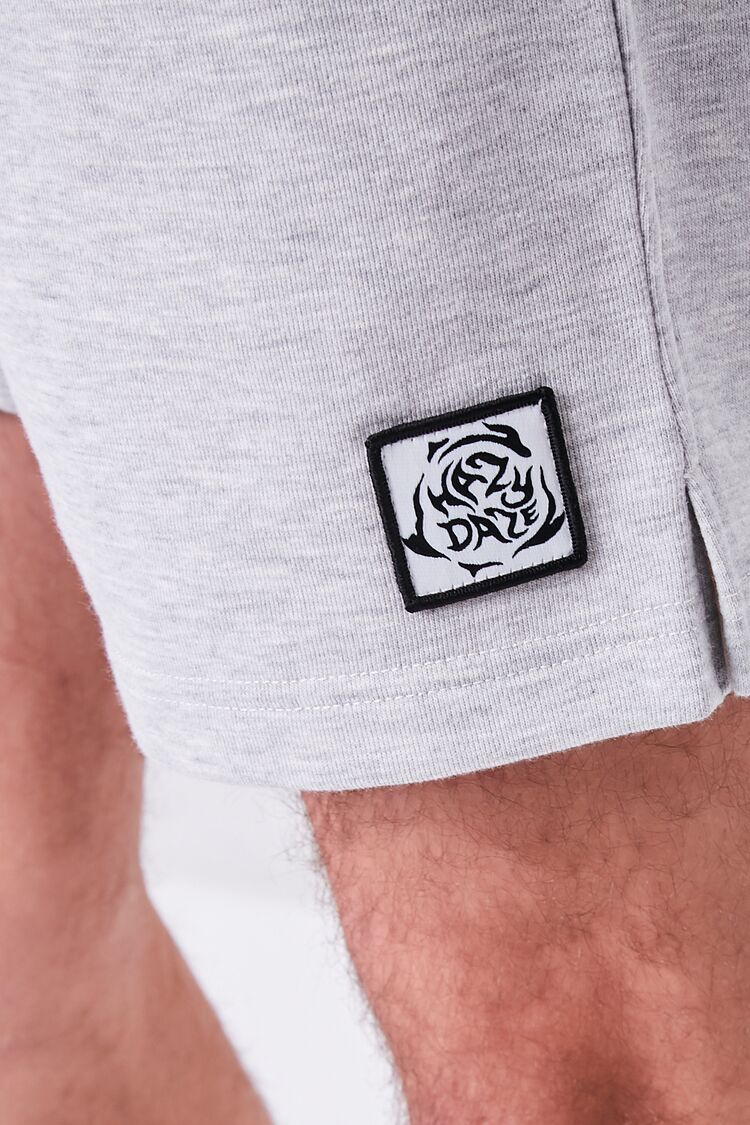  Forever 21 Embroidered Hazy Daze Shorts - heather-grey-black - Bonton